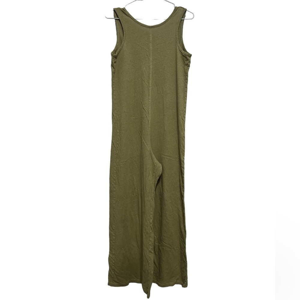 Paper Label Mika High Neck Back Buttons Jumpsuit in Olive Oil